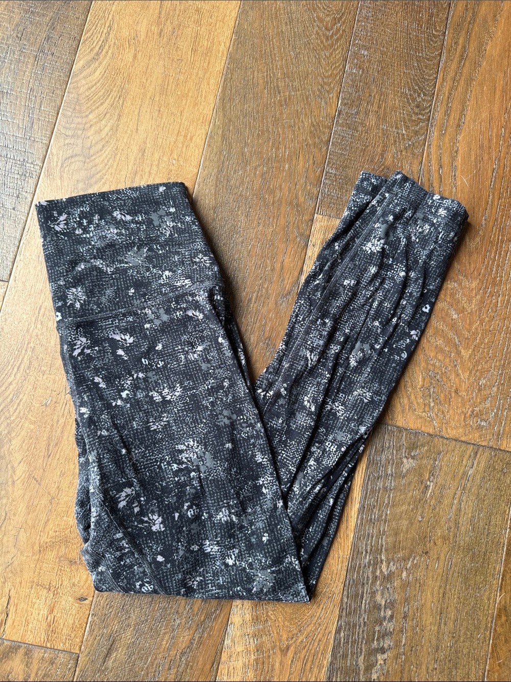 lululemon athletica Black Marble-Print Leggings